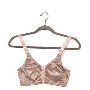 BALI NEW‎ $44 Double Support Lace Wireless Bra Pink Chic Lace Print 34D
